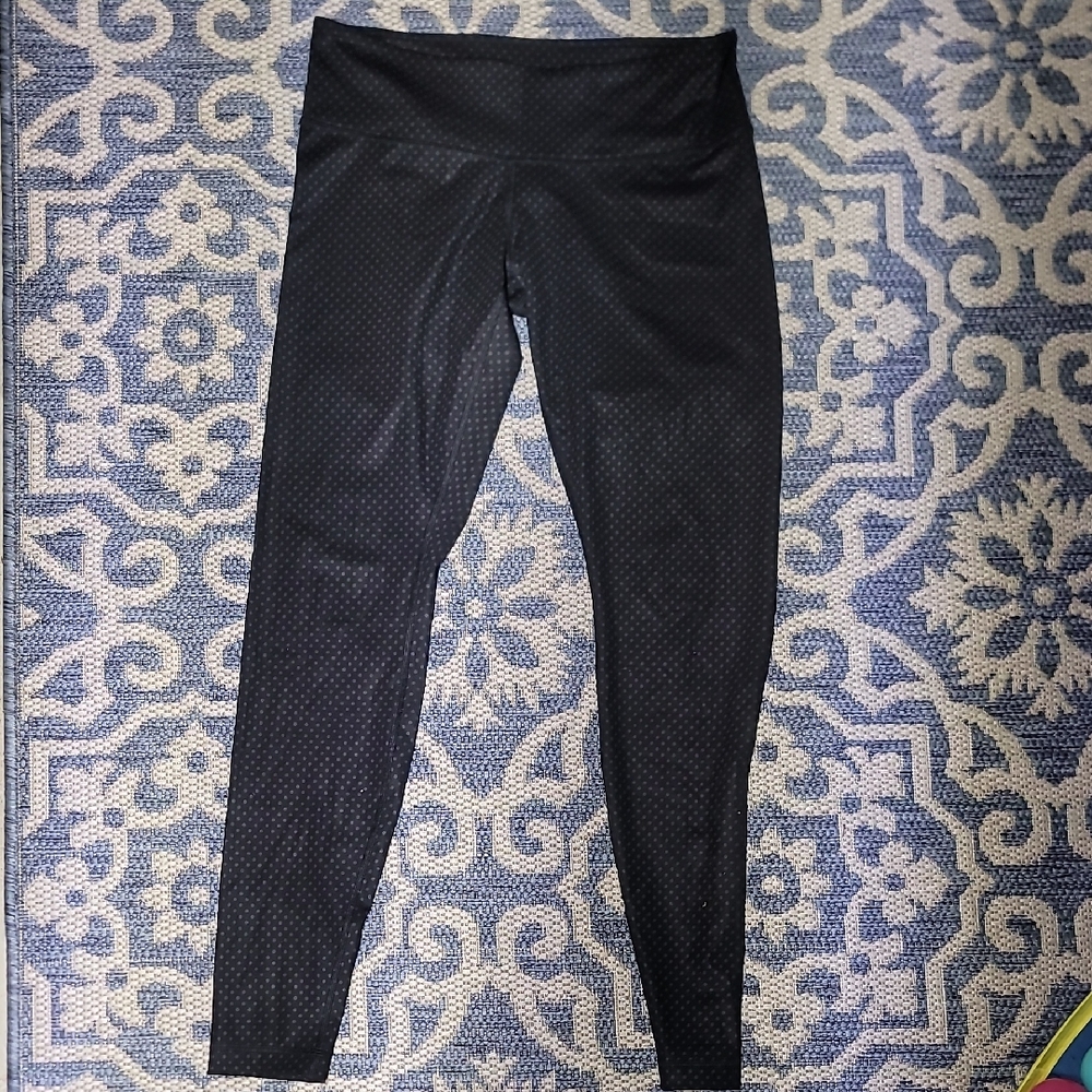 Lululemon Black Polka Dot Leggings - Size 10